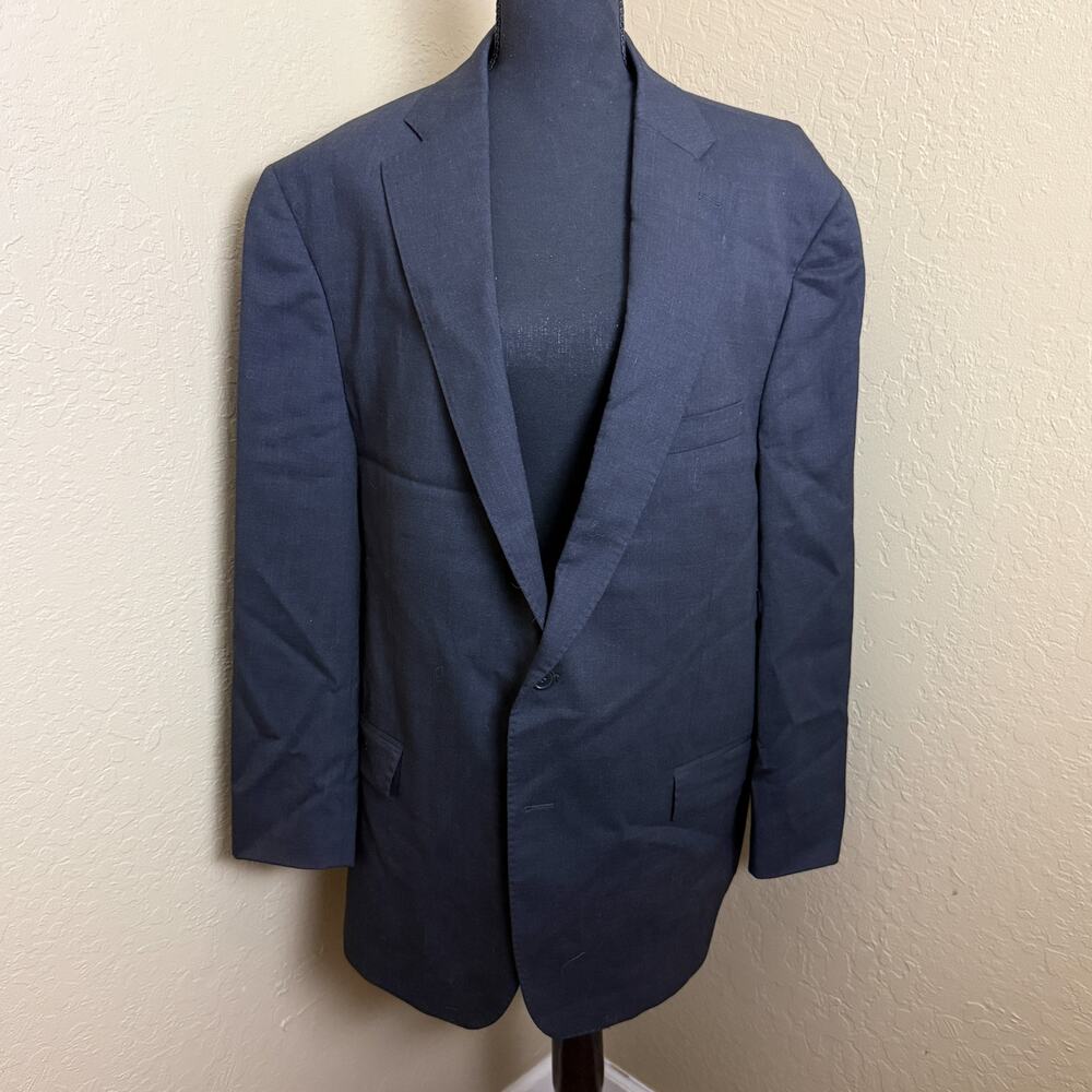 Hart Schaffner Marx Men’s 48R Black Wool Spandex 2 Button Blazer Jacket